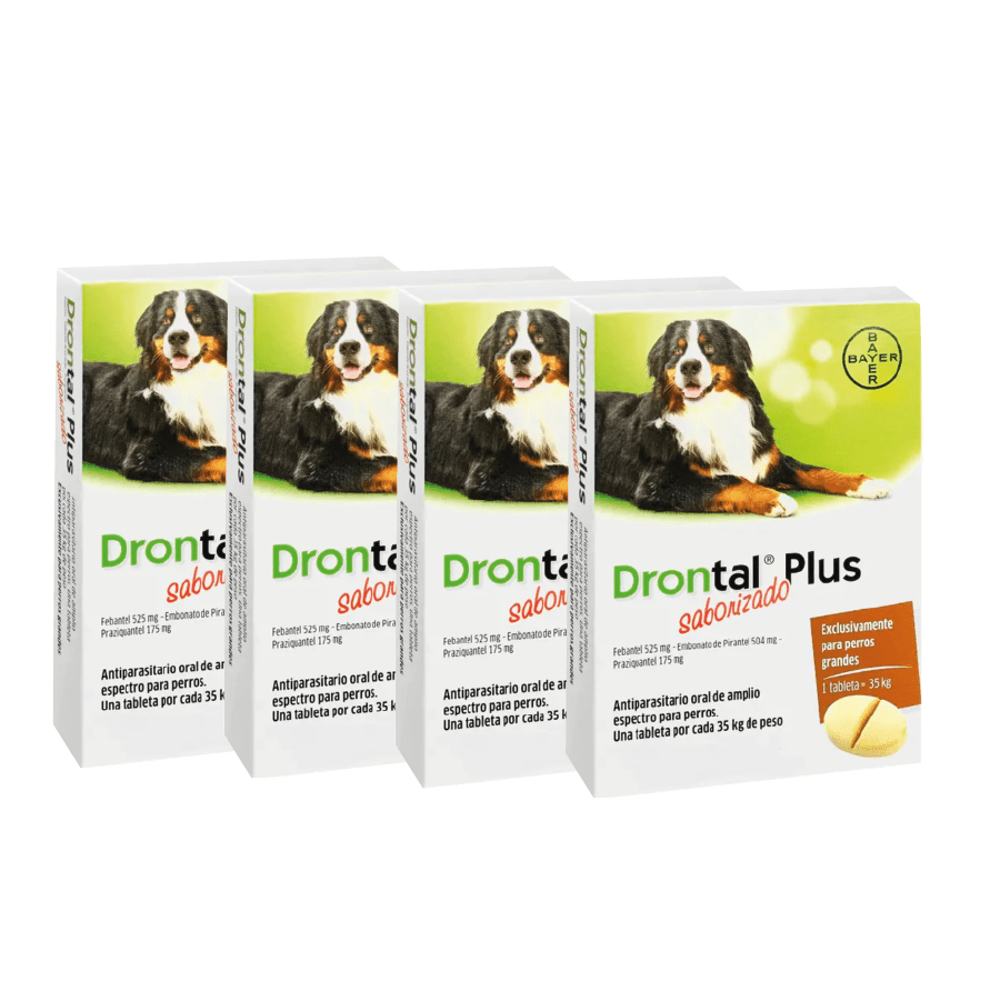 Perros Drontal Plus Tablete Drontal Plus Saborizado 35 Kg Tableta
