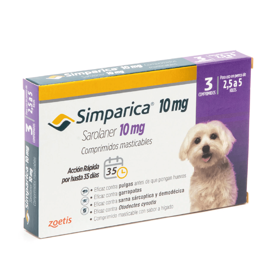 Simparica 2,5 - 5 Kg (10 Mg) 3 comprimidos