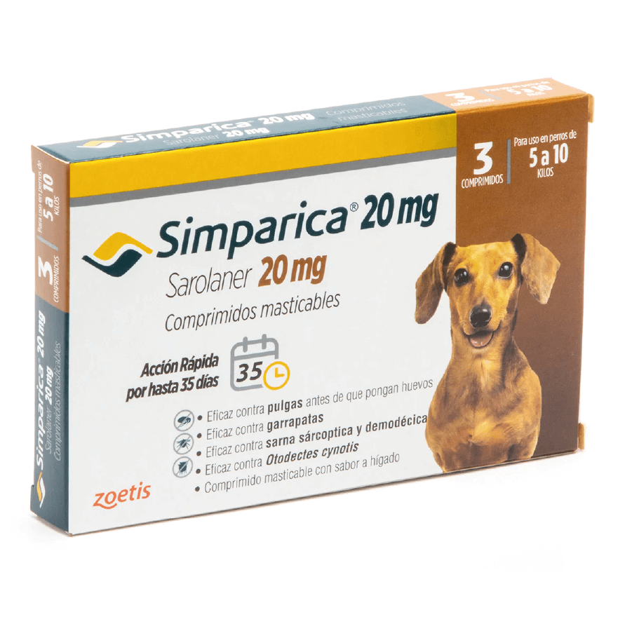 Simparica 5 - 10 Kg (20 Mg) 3 comprimidos