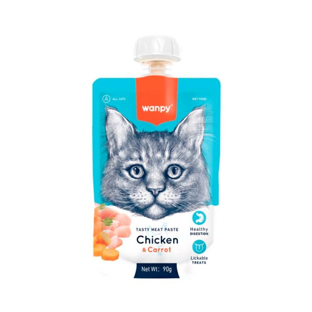 Wanpy Tasty Meat Paste Cat Chicken & Carrot 90 Gr – petvet.cl