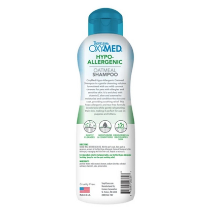 Tropiclean Oxymed Shampoo Hipoalergénico 592Ml