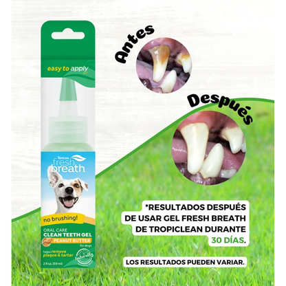 Tropiclean Fresh Gel Dental Perro Sabor Maní 59Ml