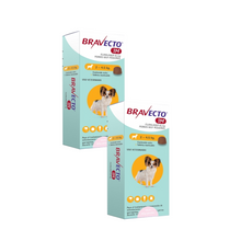 Pack 2x Bravecto Perro 1 Mes 2kg - 4.5kg (45mg)