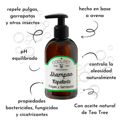 Coolpet Shampoo Repelente Pulgas & Garrapatas Perros