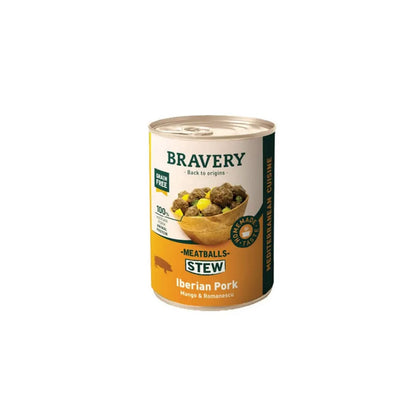 Bravery Wet Food Albondigas Estofado de  Cerdo Iberico Perro Lata 415 g