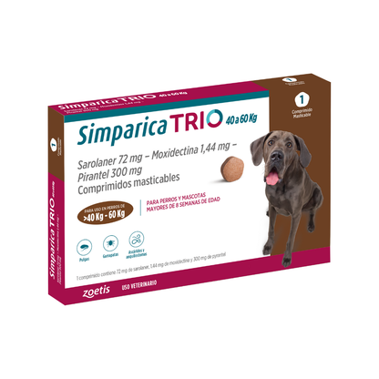 Simparica Trio (40 a 60 kg) en 1 comprimido