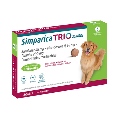 Simparica Trio 20 - 40kg 3 Comprimidos