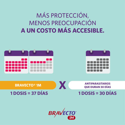 Bravecto Perro 1 Mes 2 - 4.5 kg (45 mg)