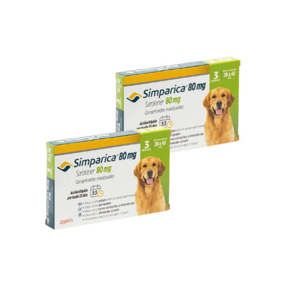 Pack 2x Simparica 20 - 40kg (80mg) 3 Comprimidos