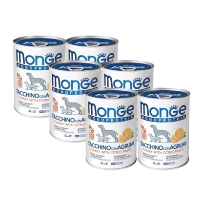 Pack 6x Lata Monge Turkey & Citrus Fruits 400 g