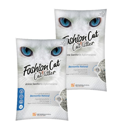 Pack 2x Arena Sanitaria Fashion Cat Bentonita 40Kg
