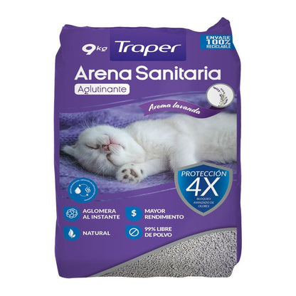 Arena Sanitaria Traper Lavanda 9 kg