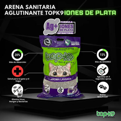 Arena Top K9 Aglutinante 25 Kg Lavanda
