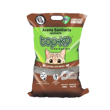 Arena Top K9 Aglutinante Iones de Plata 10 Kg Cafe Moka