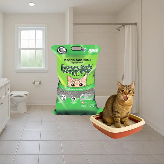 Arena Top K9 Aglutinante Iones de Plata 10 Kg Manzana