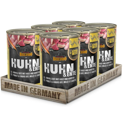 Pack 6x Belcando Lata Pollo Pato Mijo y Zanahoria 400 g