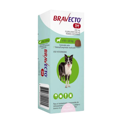 Bravecto Perro 1 Mes 10 k - 20 k (200 mg)