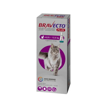 Bravecto Plus Gato 6.25 - 12.5kg (500mg)