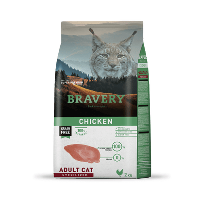Bravery Gato Adulto Esterilizado Pollo