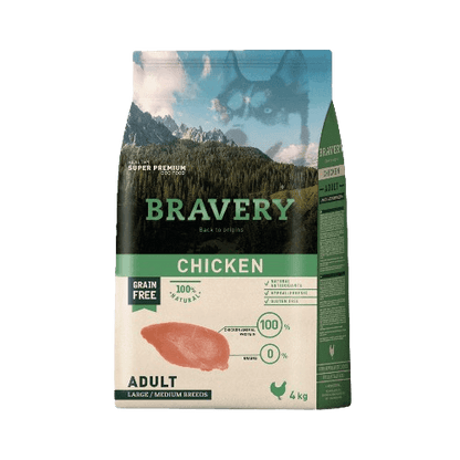 Bravery Perro Adulto Pollo Razas Medianas y Grandes