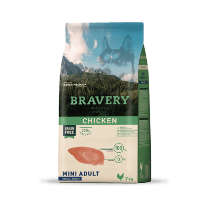 Bravery Perro Mini Adulto Pollo Razas Pequeñas