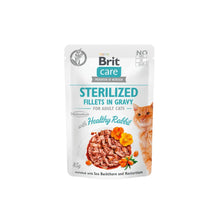 Brit Care Gato Esterilizado Filetes de Conejo en Salsa 85Gr