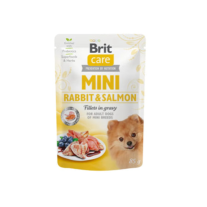 Brit Care Mini Rabbit & Salmon Fillets in Gravy 85 g