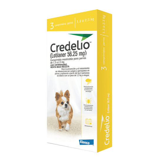 Credelio 1.3 - 2.5kg (56.25mg) 3 Comprimidos