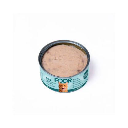 FOOR Lata Gato Salmón y Calamar 160 g