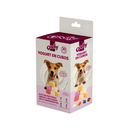 Goofy Snack Yogurt en Cubos Mix Sabores Perro Caja 20 Unidades