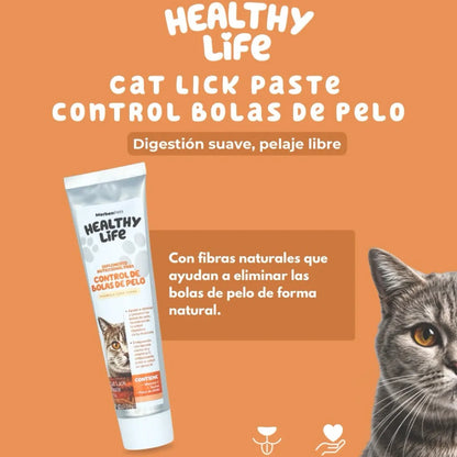 Healthy Life Lick Paste Gatos Control Bolas De Pelo 110 g