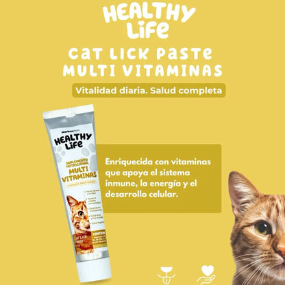 Healthy Life Lick Paste Gatos Multivitaminas 110 g