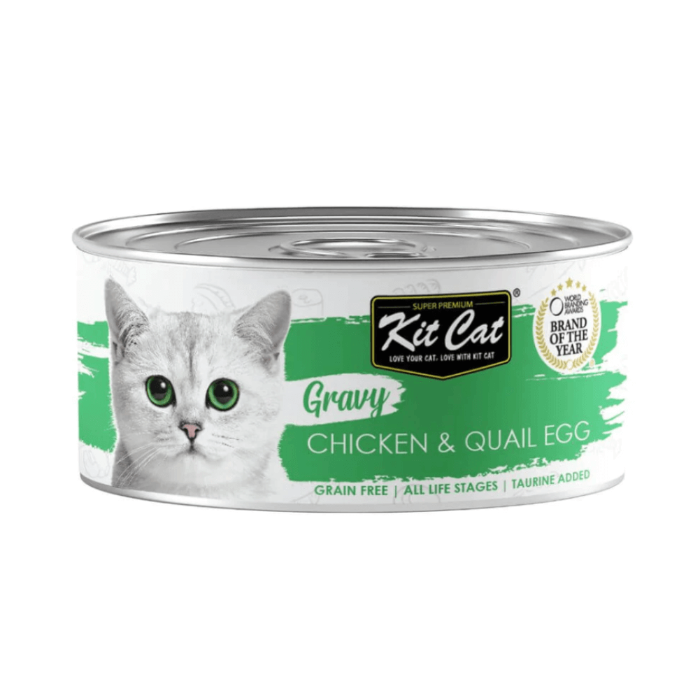 Kit Cat Gravy - Chicken & Quail Egg - Lata 70gr