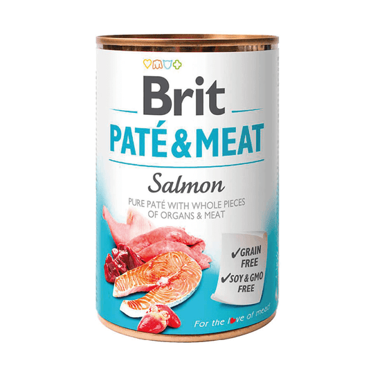 Lata Brit Pate & Meat Salmon 400Gr