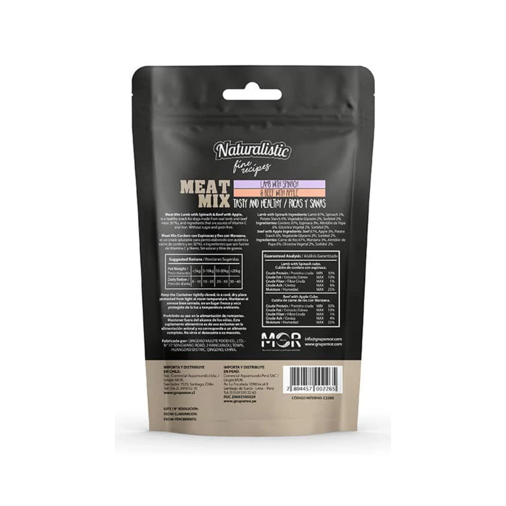 Pack 4x3 Naturalistic Meat Mix Lamb Spinach Beef Apple 100 g