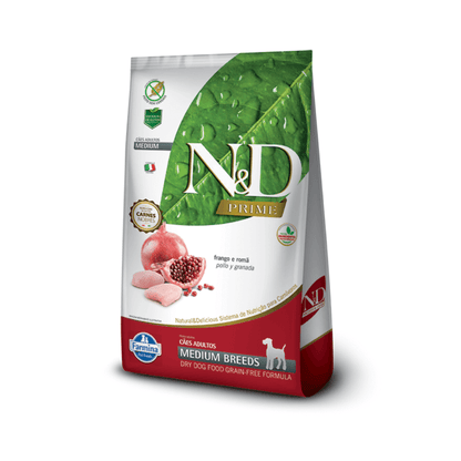 N&D Prime Perro Adulto Raza Mediana Pollo y Granada 10,1 kg