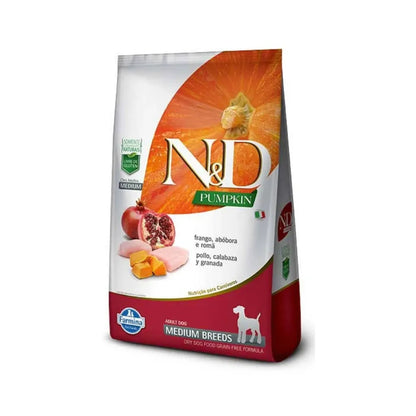 N&D Pumpkin Perro Adulto Raza Mediana Pollo, Calabaza y Granada 10.1 kg