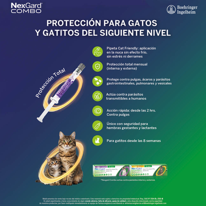 Pack 6x Nexgard Combo Gato 0.8 - 2.5 kg