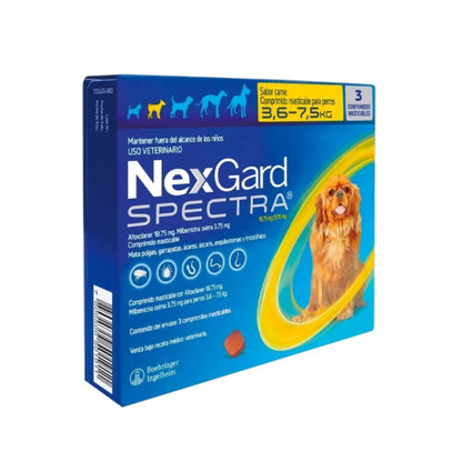 Nexgard Spectra 3.6 - 7.5 kg 3 Comprimidos