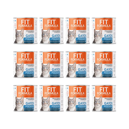 Pack 12 Latas Gato Fit Formula Sabor Pescado