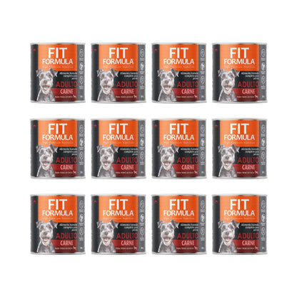 Pack 12 Latas Perro Fit Formula Sabor Carne