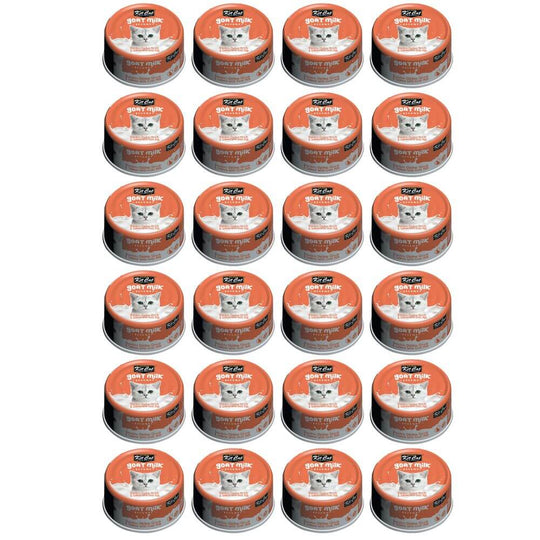 Pack 24x Kit Cat Goat Milk Gourmet Chicken & Salmon 70Gr