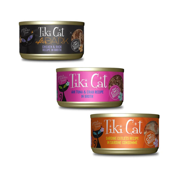 Pack 3X Tiki Cat 80 g (After Dark + Hana + Tahitian) | Petvet.cl