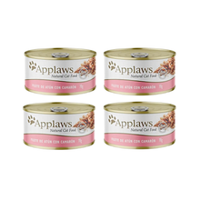 Pack 4x3 Applaws Gato Filete de Atún + Camarón con Caldito 70 g