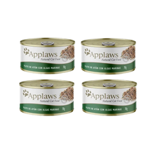 Pack 4x3 Applaws Gato Filete de Atún + Algas Marinas con Caldito 70 g