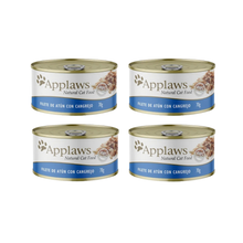 Pack 4x3 Applaws Gato Filete de Atún + Cangrejo con Caldito 70 g