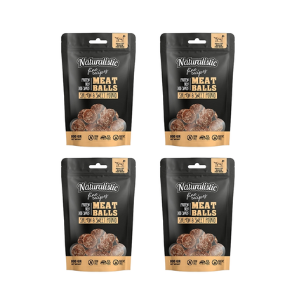 Pack 4x3 Naturalistic Meat Balls Salmón & Sweet Potato 100 g