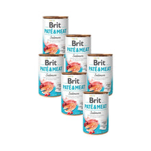Pack 6x Lata Brit Pate & Meat Salmon 400Gr