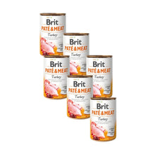 Pack 6x Lata Brit Pate & Meat Turkey 400Gr