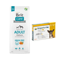 Pack Brit Care Adult Salmon 12 kg + Simparica 3 Comprimidos